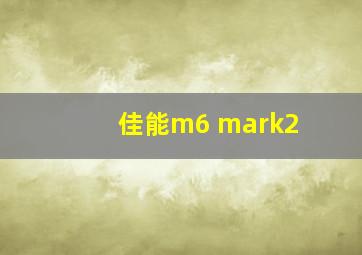 佳能m6 mark2